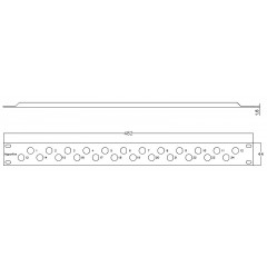 Модульная патч-панель BNC 19" Hyperline PPBL-BNC-19-24BNC 1U 24 порта