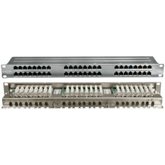 Патч-панель 19" Кат.5е Hyperline PPHD-19-48-8P8C-C5E-SH-110D 1U 48 портов